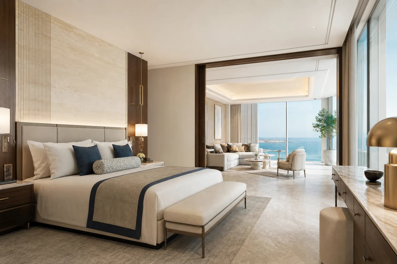 UAE hotel residence interior concept؛ تصور داخلي مولد بالذكاء الاصطناعي